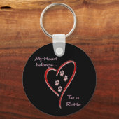 Rottweiler Heart behoort Sleutelhanger (Voorkant)