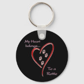 Rottweiler Heart behoort Sleutelhanger (Achterkant)