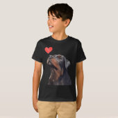 Rottweiler Heart Dog Love T-shirt (Voorkant volledig)