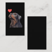 Rottweiler Heart Dog Love Visitekaartje (Voorkant / Achterkant)