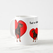 Rottweiler Heart Hondenliefhebber Gepersonaliseerd Koffiemok (Voorkant links)