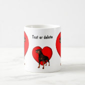 Rottweiler Heart Hondenliefhebber Gepersonaliseerd Koffiemok (Center)