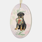 Rottweiler Heart Mam Keramisch Ornament (Links)