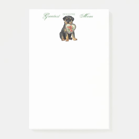 Rottweiler Heart mama Post-it® Notes (Voorkant)