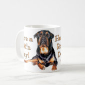 Rottweiler heeft een rotdag koffiemok (Voorkant links)