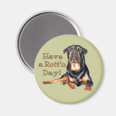 Rottweiler heeft een rotdag magneet (Voorkant / Achterkant)