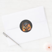Rottweiler Herfst verliefd Ronde Sticker (Envelop)