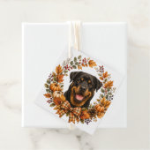 Rottweiler Herfstkrans Bedankjes Labels (In situ)