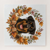 Rottweiler Herfstkrans Legpuzzel (Horizontaal)