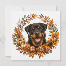 Rottweiler Herfstkrans Notitiekaartje