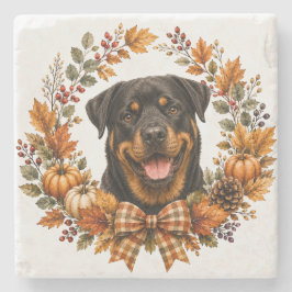Rottweiler Herfstkrans Onderzetter