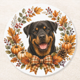 Rottweiler Herfstkrans Onderzetter