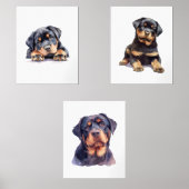 Rottweiler Home Decor, Rottweiler Muurkunst Muurkunst Sets (Voorkant)