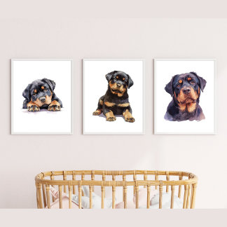 Rottweiler Home Decor, Rottweiler Muurkunst Muurkunst Sets