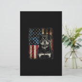 rottweiler hond 4 juli amerikaanse vlag patriottis briefpapier (Staand voorkant)