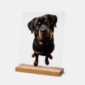 Rottweiler hond acryl bord (Hoek)
