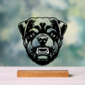 Rottweiler hond  acryl bord (Neutraal)