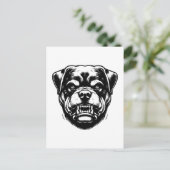 Rottweiler hond  briefkaart (Staand voorkant)