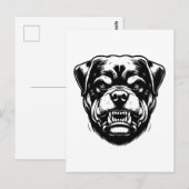 Rottweiler hond  briefkaart (Voorkant / Achterkant)