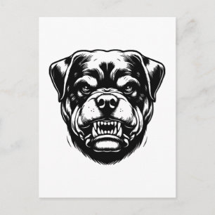 Rottweiler hond  briefkaart