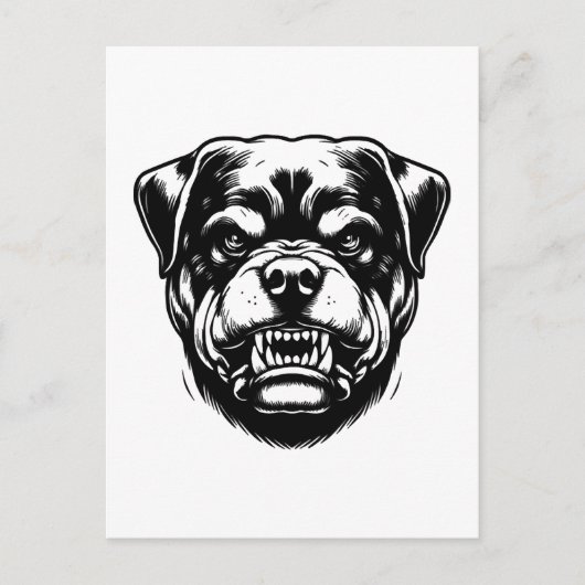 Rottweiler hond  briefkaart (Voorkant)