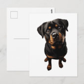 Rottweiler hond briefkaart (Voorkant / Achterkant)