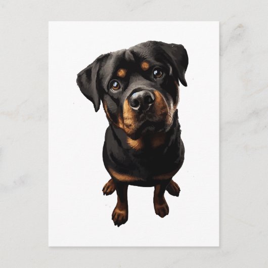 Rottweiler hond briefkaart (Voorkant)