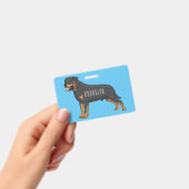 Rottweiler-hond cartoonillustratie badge (Handheld)