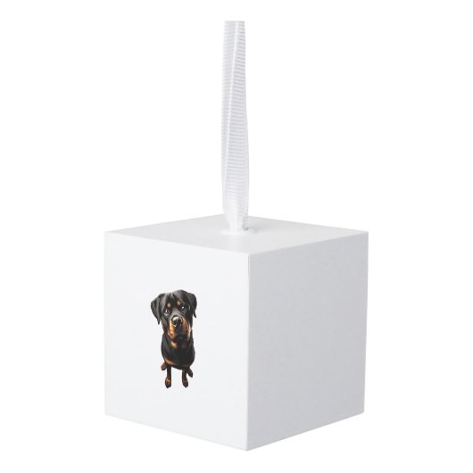 Rottweiler hond decoratie (Achter hoekig)
