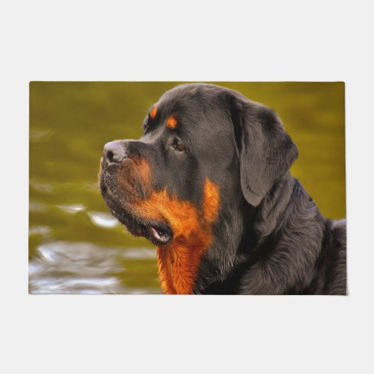 Rottweiler hond deurmat (Voorkant)