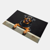 Rottweiler Hond Deurmat Kunst (Schuin)