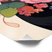 Rottweiler Hond en Bloemen 005 - Kleerjuweel Perfect Poster (Hoek)