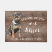 Rottweiler Hond Gepersonaliseerde Deurmat (Voorkant)