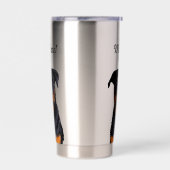 Rottweiler Hond Huisdier Monogram Hond Papa Fokker Geïsoleerde Drinkbeker (Links)