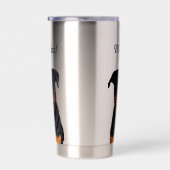 Rottweiler Hond Huisdier Monogram Hond Papa Fokker Geïsoleerde Drinkbeker (Rechts)