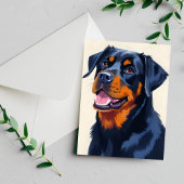 Rottweiler hond huisdier schilderij kaart