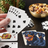 Rottweiler | Hond Huisdier Schilderij Pokerkaarten (Insitu)