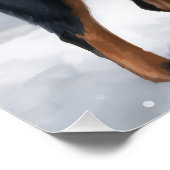 Rottweiler Hond in Sneeuw Kerstmis Perfect Poster (Hoek)