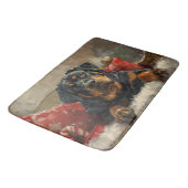 Rottweiler Hond Kerst Feestelijk Badmat (Gekanteld)