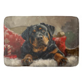 Rottweiler Hond Kerstfeest Badmat (Voorkant)