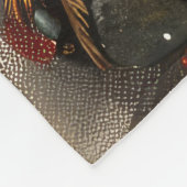 Rottweiler Hond Kerstfeest Fleece Deken (Hoek)