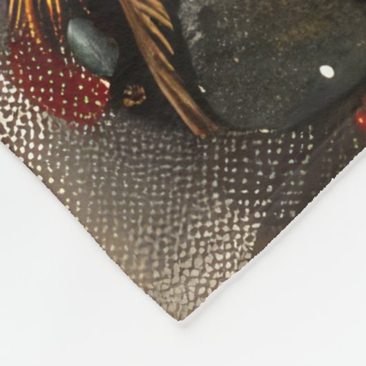 Rottweiler Hond Kerstfeest Fleece Deken (Hoek)