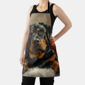 Rottweiler Hond Kerstfeest Schort (Insitu)