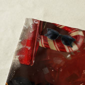 Rottweiler Hond Kerstfeest Strandlaken (In situ)