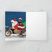 Rottweiler hond Kerstman Santa Claus   Kaart (Binnen)
