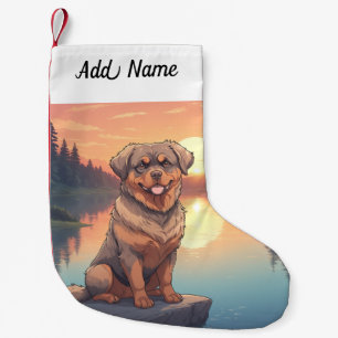 Rottweiler Hond Kleine Kerstsok