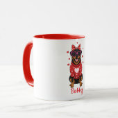 Rottweiler hond koffiemok Valentijnsdag 2026 Mok (Voorkant links)