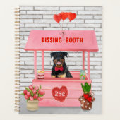 Rottweiler-hond kusstand op Valentijnsdag Planner (Voorkant)