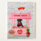 Rottweiler-hond kusstand op Valentijnsdag Planner (Achterkant)