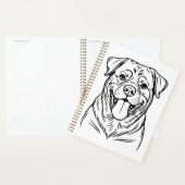 Rottweiler-hond lijnkunst � minimalistische kunstl planner (Display)